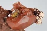 Calcite Crystal Cluster with Hematite Inclusions - Fluorescent! #185693-1